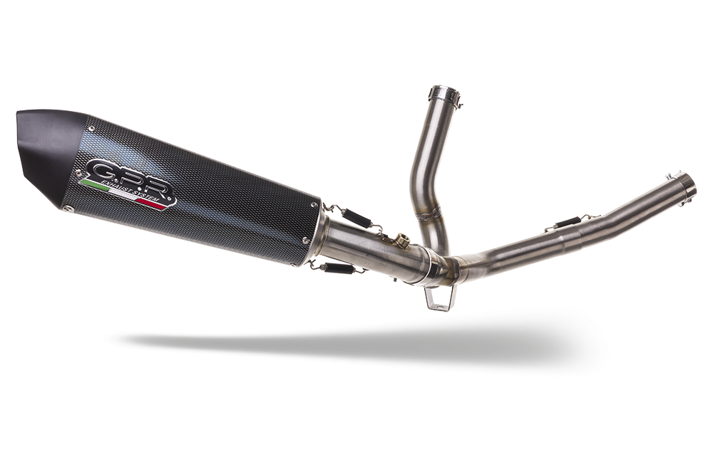 Exhaust compatible with Suzuki V-Strom 650 2017-2020, Gpe Ann. Poppy, Mid-Full system exhaust including removable db killer 