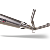 Exhaust compatible with Suzuki V-Strom 650 2021-2025, Gpe Ann. titanium, Mid-Full system exhaust including removable db killer 