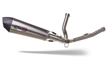 Exhaust compatible with Suzuki SV650 SV650S 1999-2002, Gpe Ann. titanium, Mid-Full system exhaust including removable db killer 