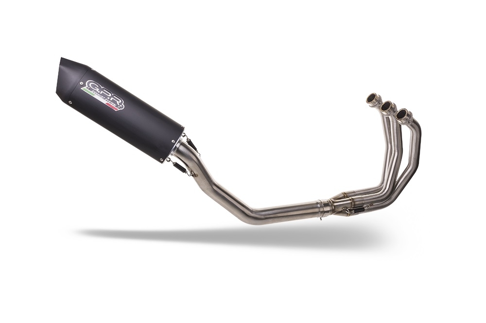 Exhaust compatible with Yamaha Tracer 9 GT 2021-2024, Furore Evo4 Nero, Full system exhaust, including removable db killer 