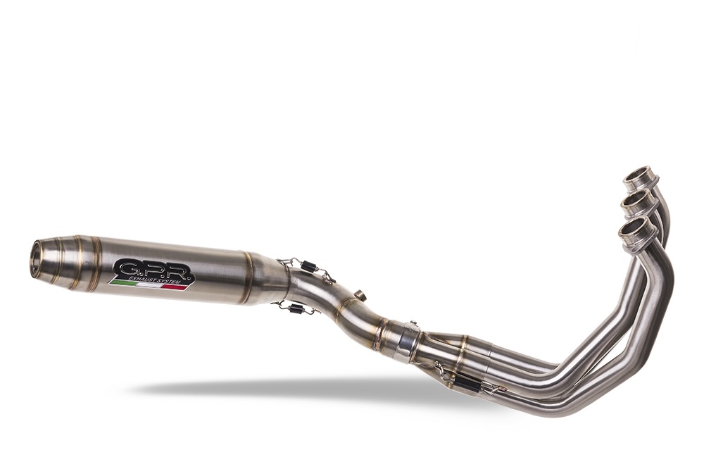 Exhaust compatible with Triumph Trident 660 2021-2024, Deeptone Inox, Full system exhaust, including removable db killer 