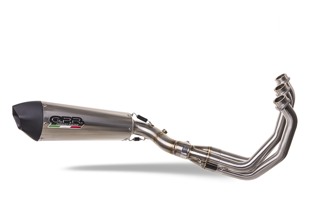 Exhaust compatible with Yamaha XSR900 2016-2021, Gpe Ann. titanium, Full system exhaust, including removable db killer 
