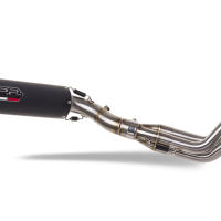 Exhaust compatible with Yamaha XSR900 2022-2024, M3 Black Titanium, Full system exhaust, including removable db killer 