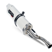 Exhaust compatible with Ajp PR5 2015-2018, Albus Ceramic, Slip-on exhaust including removable db killer and link pipe 