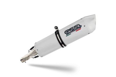 Exhaust compatible with Bmw R1200GS - Adventure 2013-2013, Albus Ceramic, Slip-on exhaust including removable db killer and link pipe, EPA-compliant 