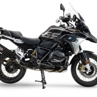 Exhaust compatible with Bmw R1250GS - Adventure 2019-2020, Furore-X Titanio Nero, Slip-on exhaust including removable db killer and link pipe, not EPA-compliant 