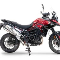Exhaust compatible with Triumph Tiger 900 GT / Pro / Rally Pro 2024-2025, GP Evo4 Titanium, Slip-on exhaust including removable db killer and link pipe 