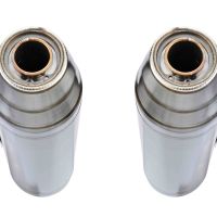 Exhaust compatible with Ducati 749 2003-2007, Deeptone Inox, Dual slip-on including removable db killers and link pipes, EPA-compliant 