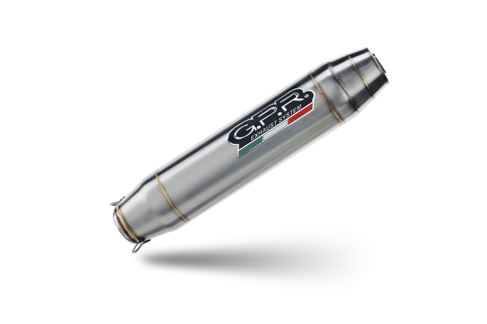 Exhaust compatible with Yamaha WR125X 2009-2014, Deeptone Inox, Slip-on exhaust including removable db killer and link pipe 