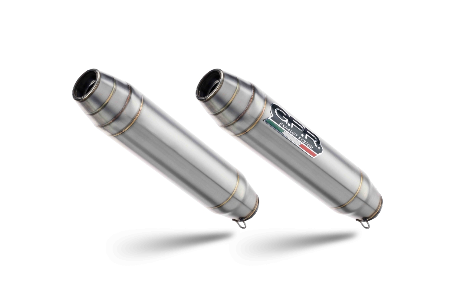 Exhaust compatible with Aprilia Dorsoduro 750 2008-2016, Deeptone Inox, Dual slip-on exhausts including link pipes 