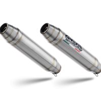Exhaust compatible with Aprilia Dorsoduro 750 2008-2016, Deeptone Inox, Dual slip-on exhausts including link pipes 