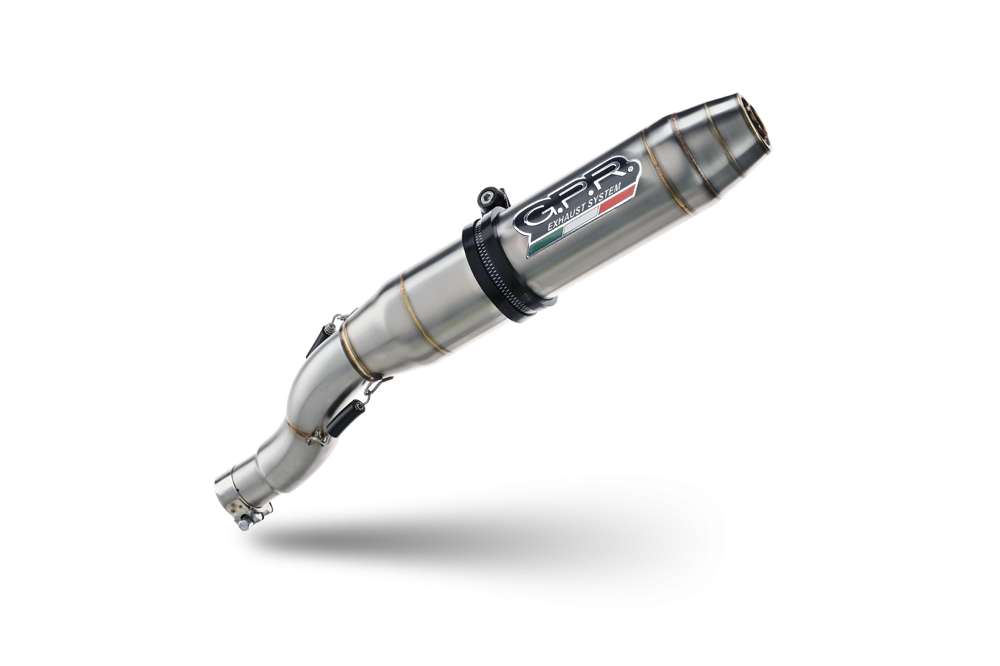Exhaust compatible with Yamaha WR125X 2009-2014, Deeptone Inox, Slip-on exhaust including removable db killer and link pipe 