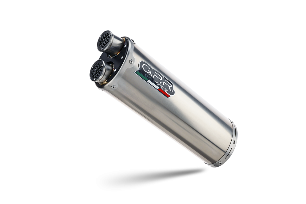 Exhaust compatible with Kove 800X 2024-2026, Dual Inox, Slip-on exhaust including removable db killer and link pipe 