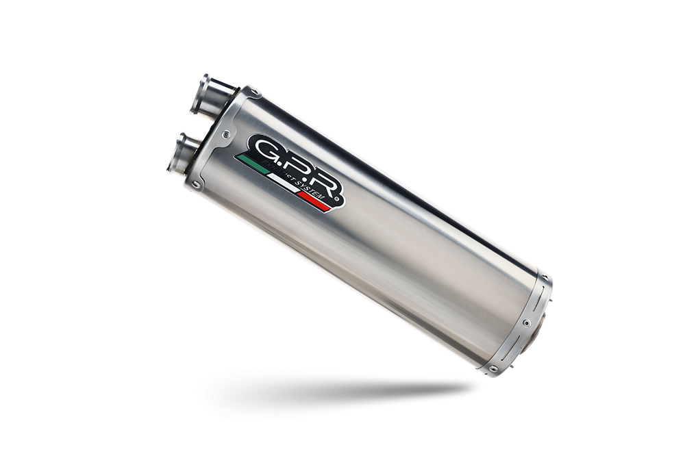 Exhaust compatible with Kove 800X 2024-2026, Dual Inox, Slip-on exhaust including removable db killer and link pipe 