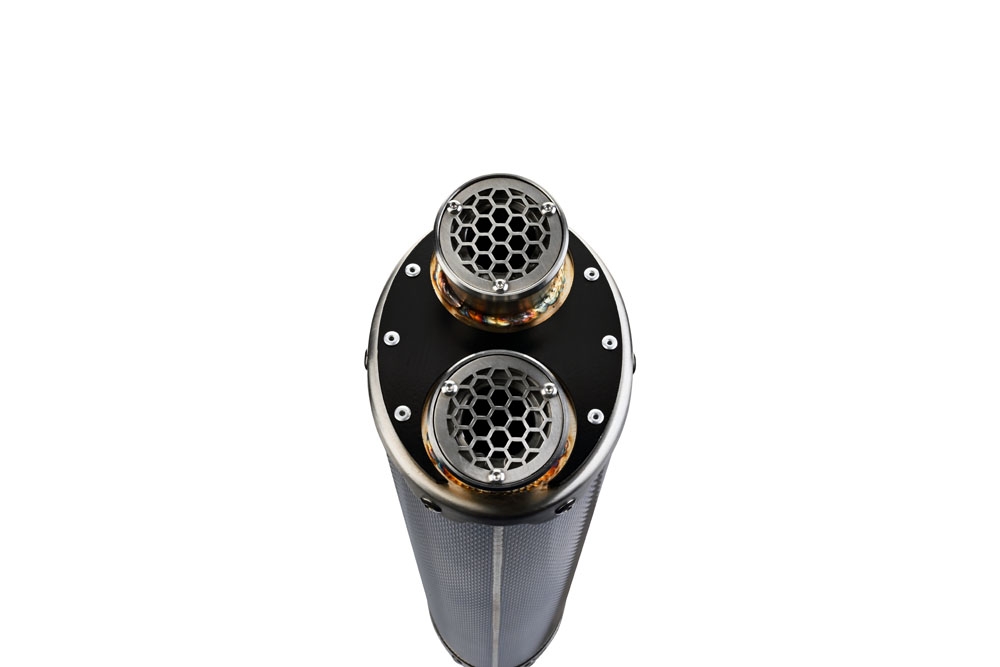 Exhaust compatible with Ktm 890 SMT 2025-2026, Dual Poppy, Slip-on exhaust including removable db killer and link pipe, EPA-compliant 