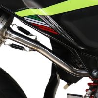 Exhaust compatible with Fantic Motor XMF Motard 125 Competition/Performance 2025-2026, Deeptone Inox, Slip-on exhaust including link pipe and removable db killer 