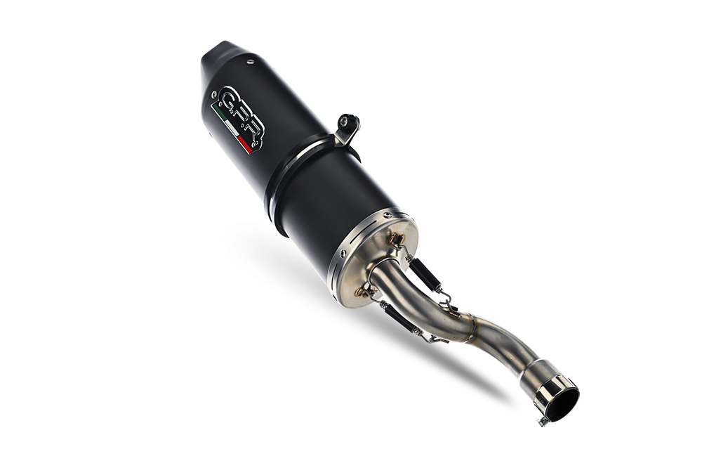 Exhaust compatible with Aprilia Sx 125 2018-2020, Furore Evo4 Nero, Slip-on exhaust including removable db killer and link pipe 