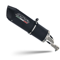 Exhaust compatible with F.B. Mondial Smx 125 Enduro 2018-2020, Furore Nero, Slip-on exhaust including link pipe and removable db killer 