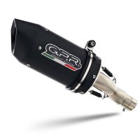 Exhaust compatible with Ktm 390 DUKE 2021-2024, Furore Evo4 Nero, Slip-on exhaust including removable db killer and link pipe, EPA-compliant 