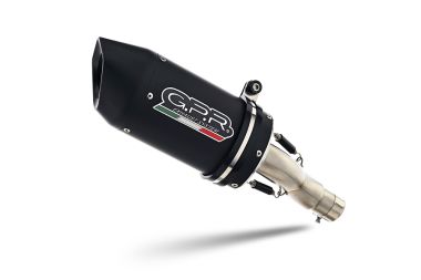 Exhaust compatible with Husqvarna Svartpilen 401 2020-2020, Furore Evo4 Nero, Slip-on exhaust including removable db killer and link pipe, EPA-compliant 