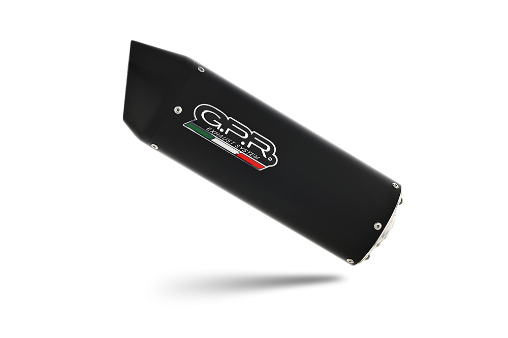 Exhaust compatible with Honda CB500F 2016-2018, Furore Evo4 Nero, Slip-on exhaust including removable db killer and link pipe 