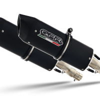 Exhaust compatible with Kawasaki Z1000 2007-2009, Furore Nero, Dual slip-on including removable db killers and link pipes 