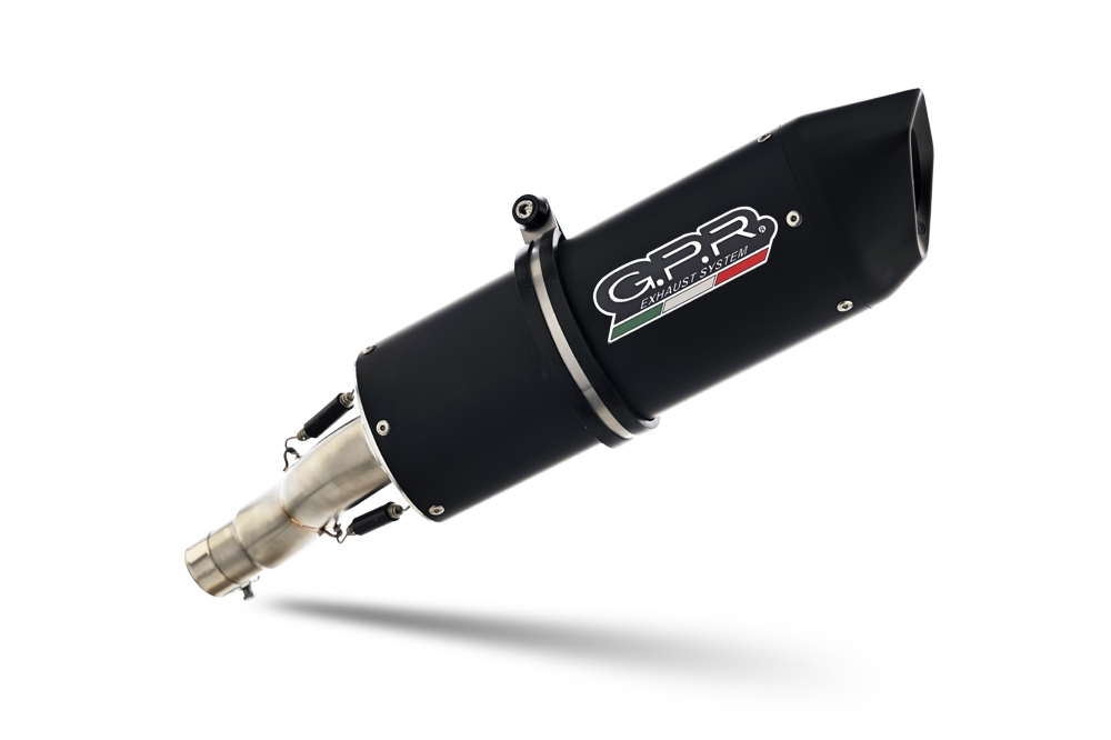 Exhaust compatible with Husqvarna Enduro 701 2021-2024, Furore Evo4 Nero, Slip-on exhaust including link pipe and removable db killer 