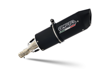 Exhaust compatible with Bmw F650GS 2000-2003, Furore Nero, Slip-on exhaust including removable db killer and link pipe 