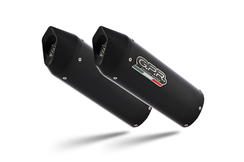 Exhaust compatible with Suzuki Hayabusa GSX1300R 2017-2020, Furore Evo4 Nero, Dual slip-on including removable db killers and link pipes 