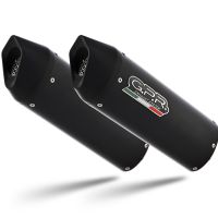 Exhaust compatible with Bmw K1600GT 2017-2021, Furore Evo4 Nero, Dual slip-on including removable db killers and link pipes, EPA-compliant 