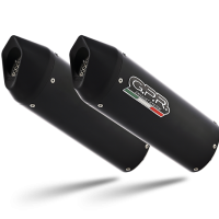 Exhaust compatible with Kawasaki ZX-14R 2017-2022, Furore Evo4 Nero, Dual slip-on including removable db killers and link pipes 