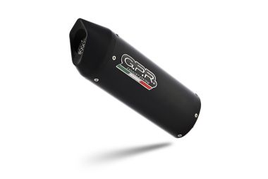 Exhaust compatible with Suzuki SV650 / SV650 ABS 2021-2025, Furore Evo4 Nero, Slip-on exhaust including removable db killer and link pipe, EPA-compliant 