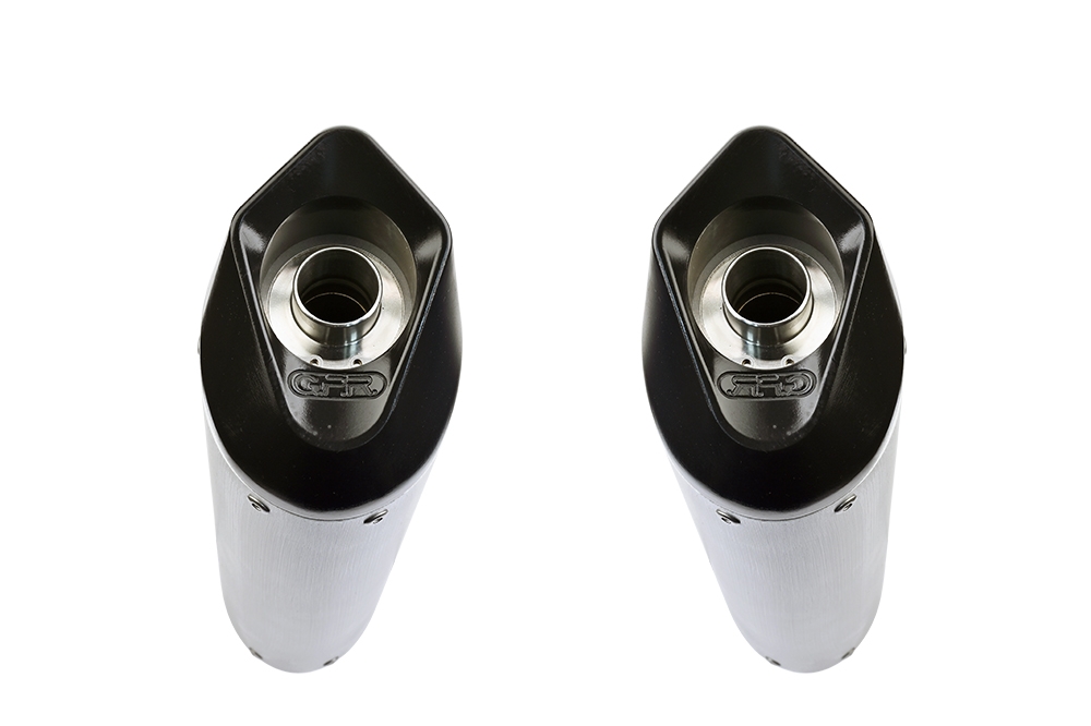 Exhaust compatible with Honda CRF250R 2006-2009, Furore Nero, Dual slip-on including removable db killers and link pipes, EPA-compliant 