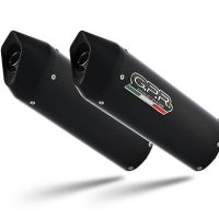 Exhaust compatible with Honda CRF250R 2006-2009, Furore Nero, Dual slip-on including removable db killers and link pipes, EPA-compliant 