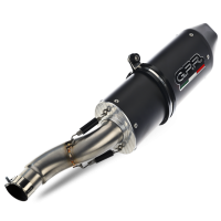 Exhaust compatible with Yamaha XT1200Z Supertenere 2010-2016, Furore Nero, Slip-on exhaust including removable db killer and link pipe, EPA-compliant 
