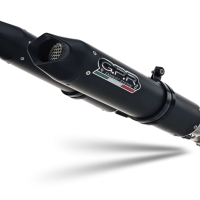 Exhaust compatible with Aprilia Dorsoduro 1200 2011-2016, Furore Evo4 Nero, Dual slip-on including removable db killers and link pipes 