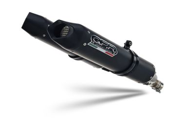 Exhaust compatible with Aprilia Shiver 900 2017-2020, Furore Evo4 Nero, Dual slip-on including removable db killers and link pipes, EPA-compliant 