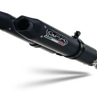 Exhaust compatible with Aprilia Dorsoduro 750 2008-2016, Furore Nero, Dual slip-on exhausts including link pipes 