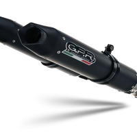 Exhaust compatible with Aprilia Shiver 750 Gt 2007-2016, Furore Nero, Dual slip-on exhausts including link pipes 