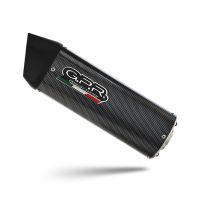 Exhaust compatible with Cf Moto 650 Nk 2021-2024, Furore Poppy, Slip-on exhaust including link pipe and removable db killer 