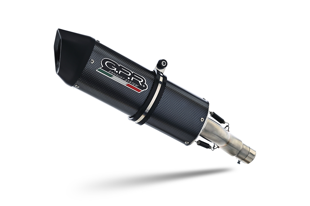 Exhaust compatible with Cf Moto 650 Nk 2021-2024, Furore Poppy, Slip-on exhaust including link pipe and removable db killer 