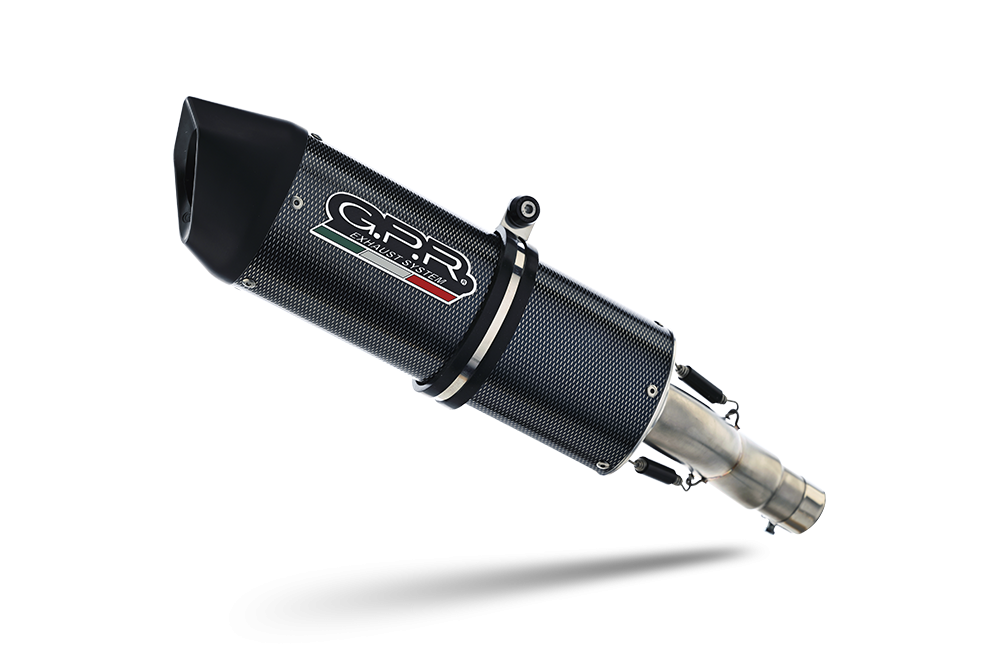 Exhaust compatible with Cf Moto 400 NK 2019-2020, Furore Evo4 Poppy, Slip-on exhaust including removable db killer, link pipe and catalyst 