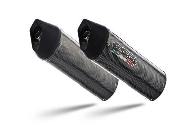 Exhaust compatible with Bmw R1200S 2006-2008, Furore Poppy, Dual slip-on including removable db killers and link pipes, EPA-compliant 