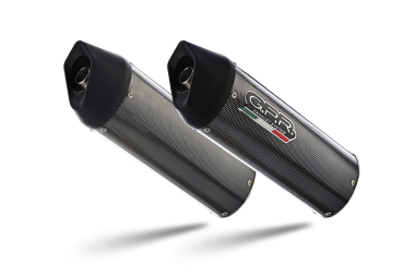 Exhaust compatible with Bmw K1600GT 2010-2016, Furore Poppy, Dual slip-on including removable db killers and link pipes 