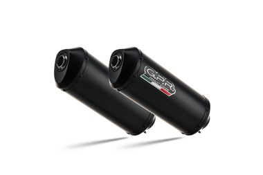 Exhaust compatible with Yamaha Bt Bulldog 1100 2002-2007, Ghisa , Dual slip-on including removable db killers and link pipes, not EPA-compliant 