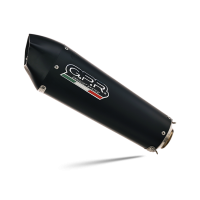 Exhaust compatible with Honda NX500 2024-2025, GP Evo4 Black Titanium, Slip-on exhaust including removable db killer and link pipe 