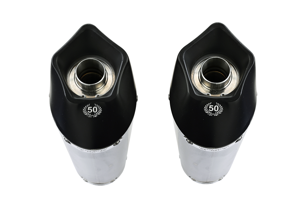 Exhaust compatible with Kawasaki Z1000 2010-2013, Gpe Ann. Black titanium, Dual slip-on including removable db killers and link pipes 