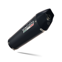 Exhaust compatible with Gilera Gp 800 2008-2013, Gpe Ann. Black titanium, Mid-Full system exhaust including removable db killer 