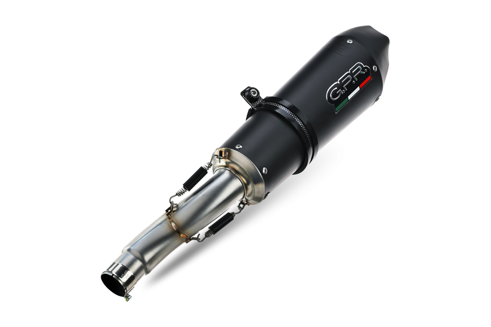 Exhaust compatible with Kawasaki Z1000 2010-2013, Gpe Ann. Black titanium, Dual slip-on including removable db killers and link pipes 