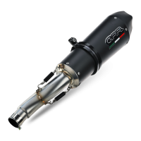 Exhaust compatible with Kawasaki Z1000 2010-2013, Gpe Ann. Black titanium, Dual slip-on including removable db killers and link pipes 